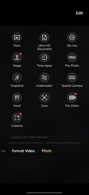 L'interfaccia utente della fotocamera