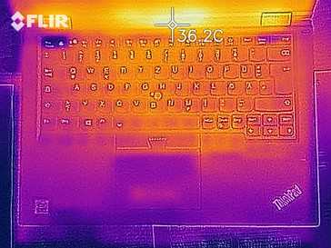 Distribuzione del calore in idle - lato superiore