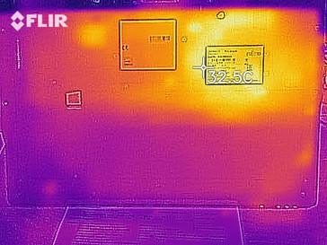 Distribuzione del calore lato inferiore (in idle)