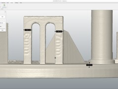 Misurazione delle sfaccettature da 6 mm e 7 mm di Scanbench in QuickSurface