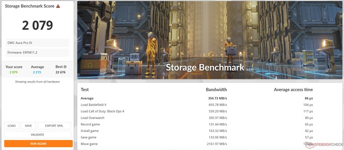 punteggio 3DMark Storage