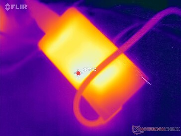 L'adattatore CA raggiunge oltre 37 C quando si utilizzano carichi impegnativi