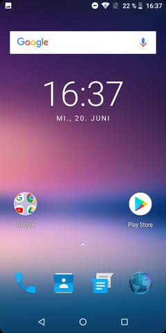 Home screen di default