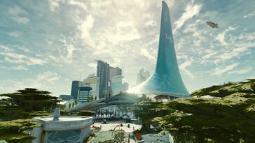 La città di Nuova Atlantide nel gioco è la più grande che Bethesda abbia mai costruito (Fonte: Bethesda)