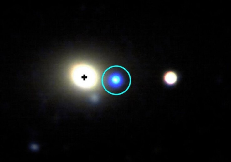 Un'immagine che mostra il momento in cui la stella è stata lacerata.