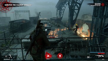 Nella foto: uno screenshot del gameplay di Zombie Army 4.