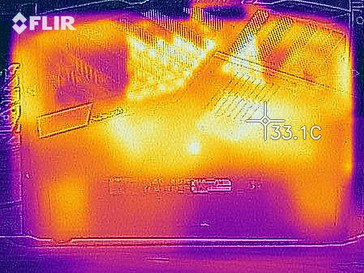 Mappa del calore in idle, lato inferiore