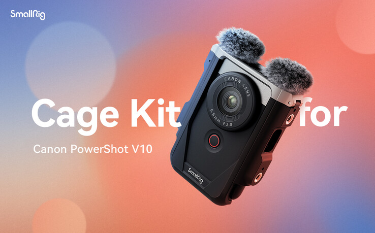 Il kit di gabbie SmallRig per Canon PowerShot V10 si adatta perfettamente alla fotocamera tascabile. (Fonte: SmallRig)
