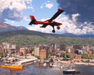 Hobart, Tasmania, Australia, come si vede nell'ultimo aggiornamento di Microsoft Flight Simulator 2024.
