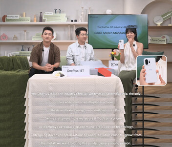 Uno screenshot della sessione di presentazione dal vivo di OnePlus 15T (tradotto meccanicamente)