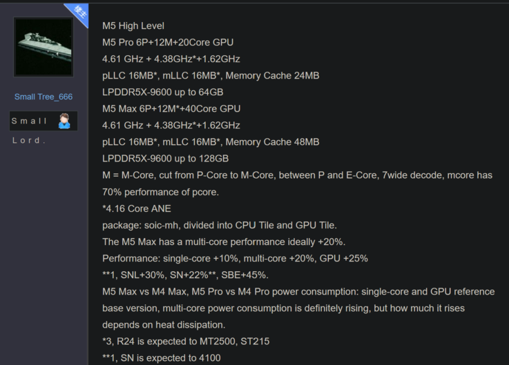 Apple Specifiche di M5 Pro e M5 Max