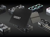 Memoria GDDR7 mostrata con le GPU Nvidia RTX serie 50 (Fonte immagine: Memphis Electronic, Nvidia Blog con modifiche)