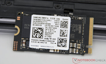 SSD Samsung con 512 GB di spazio di archiviazione