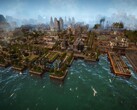 Un'immagine che mostra una città in Kaiserpunk, attualmente in sconto del 50% su Steam.