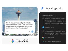 Gemini Spark elabora una ricerca di voli in Chrome e avvia la prenotazione