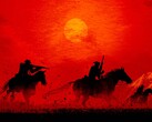 Silhouette dei personaggi di Red Dead Redemption 2 a cavallo. (Fonte: Rockstar)