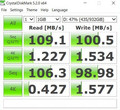 CrystalDiskMark 5 of the HDD