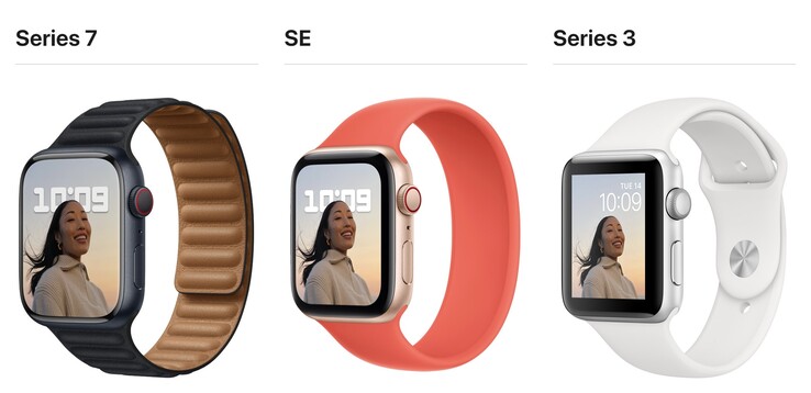 Apple Orologi attualmente elencati nel negozio ufficiale. (Fonte immagine: Apple)