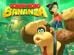 L&#039;artwork di Donkey Kong Bananza mostra Donkey Kong e Pauline con il logo (Fonte: Nintendo of America con modifiche)