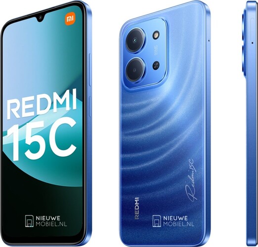 Il Redmi 15C nell'opzione di colore Moonlight Blue. (Fonte: NieuweMobiel)
