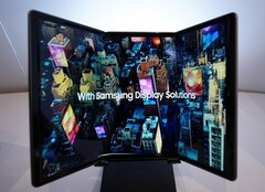 Samsung Display ha mostrato di nuovo le sue ultime innovazioni pieghevoli, questa volta al CES 2022. (Fonte immagine: @sondesix)