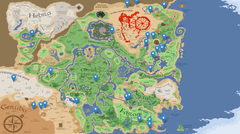 La mappa interattiva di Breath of the Wild presenta inquadrature panoramiche di numerosi luoghi. (Fonte: Nassim Software) 