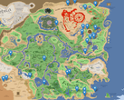 La mappa interattiva di Breath of the Wild presenta inquadrature panoramiche di numerosi luoghi. (Fonte: Nassim Software) 