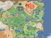 La mappa interattiva di Breath of the Wild presenta inquadrature panoramiche di numerosi luoghi. (Fonte: Nassim Software) 