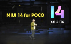 POCO ha parlato brevemente di &quot;MIUI 14 for POCO&quot; durante l&#039;evento di lancio della serie POCO X5 di questa settimana. (Fonte: POCO via Xiaomiui)