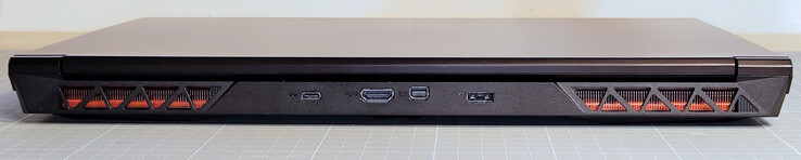 USB Type-C Gen 2x1, Mini DisplayPort 1.4a (G-Sync), HDMI 2.1 (G-Sync; HDCP 2.3), connettore di alimentazione