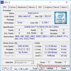 CPU-Z Intel Core i5-7267U
