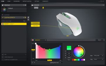 Le zone di illuminazione RGB possono essere personalizzate.