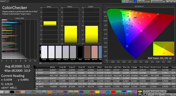 CalMAN: Colori misti - Profilo standard, spazio colore target sRGB