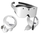 Gli occhiali per la realtà virtuale e i controller Sharp Xrostella VR1 possono essere utilizzati con smartphone e PC. (Fonte: Sharp)