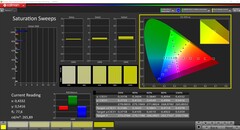 Saturazione CalMAN calibrata (spazio colore target P3)