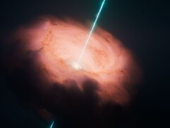 Un'immagine concettuale che raffigura il nucleo della galassia Circinus (Fonte immagine: NASA, ESA, CSA e STScI)