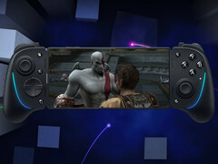 La versione 0.5.4 di ARMSX2 è ora disponibile per i tester. Nella foto: il telefono Android con God of War II. (Fonte immagine: r/playstation, Sony e Razer - modifica)