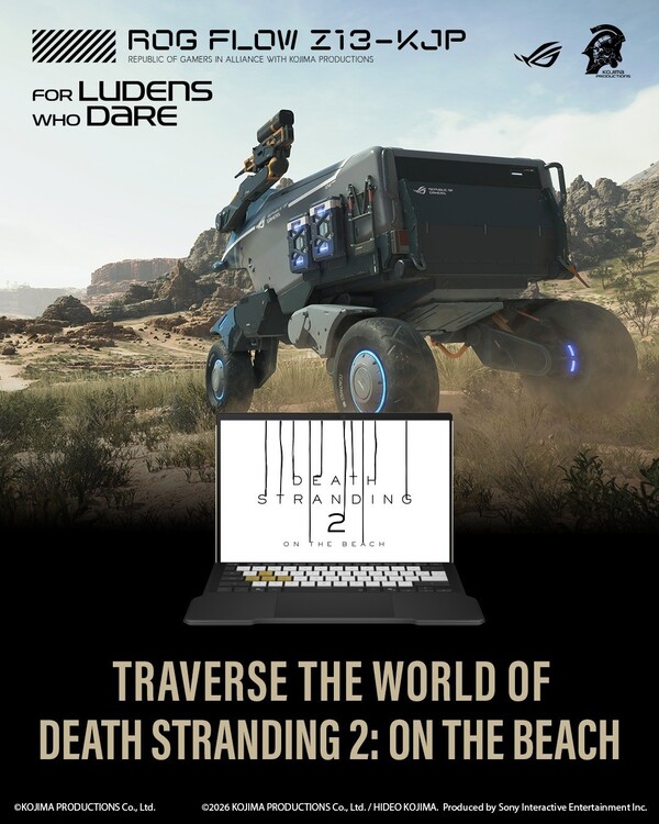 Il ROG Flow Z13-KJP verrà fornito con una copia gratuita di Death Stranding 2: On The Beach.