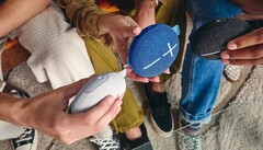 L'altoparlante Bluetooth portatile Miniroll di Ultimate Ears ha un design simile a quello del Google Nest Mini (Fonte: Logitech)