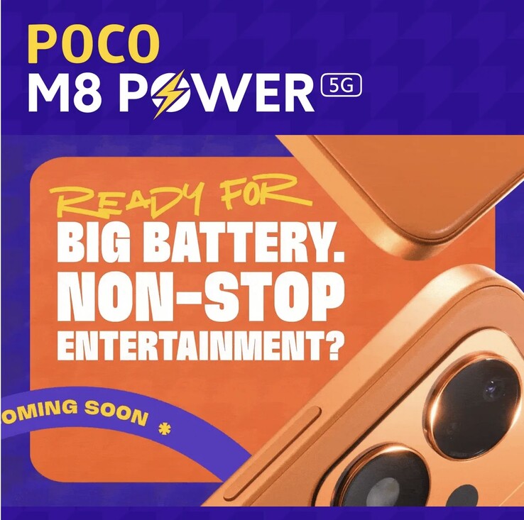 Il Poco M8 Power 5G è stato presentato in anteprima con una finitura arancione