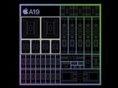 Rappresentazione artistica dell'architettura del chip A19. (Fonte immagine: Apple, modificato)