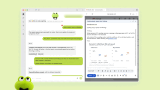 A Dot esamina i nuovi dati di test, aggiorna un’analisi e prepara una bozza di email con i risultati per l’approvazione da parte di una persona.