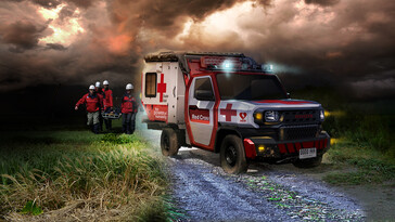 Toyota ha anche mostrato un veicolo ambulanza della Croce Rossa basato sull'IMV 0. (Fonte: Toyota)