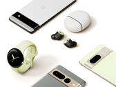Il Pixel Watch accanto al Pixel 6a, al Pixel Buds Pro e alla serie Pixel 7. (Fonte: Google)