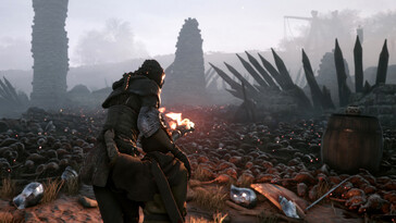 Un'immagine che mostra uno sciame di ratti in *A Plague Tale: Innocence*.