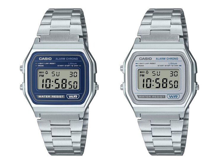 Gli orologi Casio Vintage A158WEA-2 (a sinistra) e A158WEA-7 (a destra)