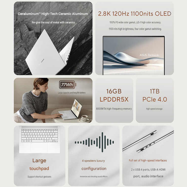 Caratteristiche principali dell’AMD Zenbook Air 2026 (traduzione automatica)
