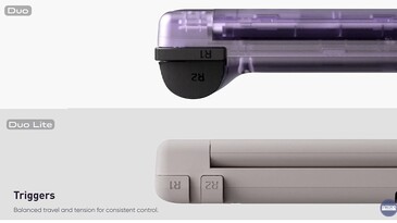 Il Retroid Pocket Duo sarà dotato di pulsanti a spalla sovrapposti, mentre il Pocket Duo Lite avrà pulsanti in linea.