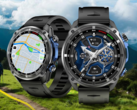 Lo smartwatch Rogbid GeoX1 (nella foto due orologi che visualizzano cose diverse) ha un display AMOLED da 1,43 pollici. (Fonte: Rogbid)
