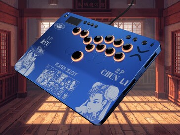 Victrix Pro KO Leverless Fight Stick Street Fighter II: Champion Edition vista dall'alto ad angolo